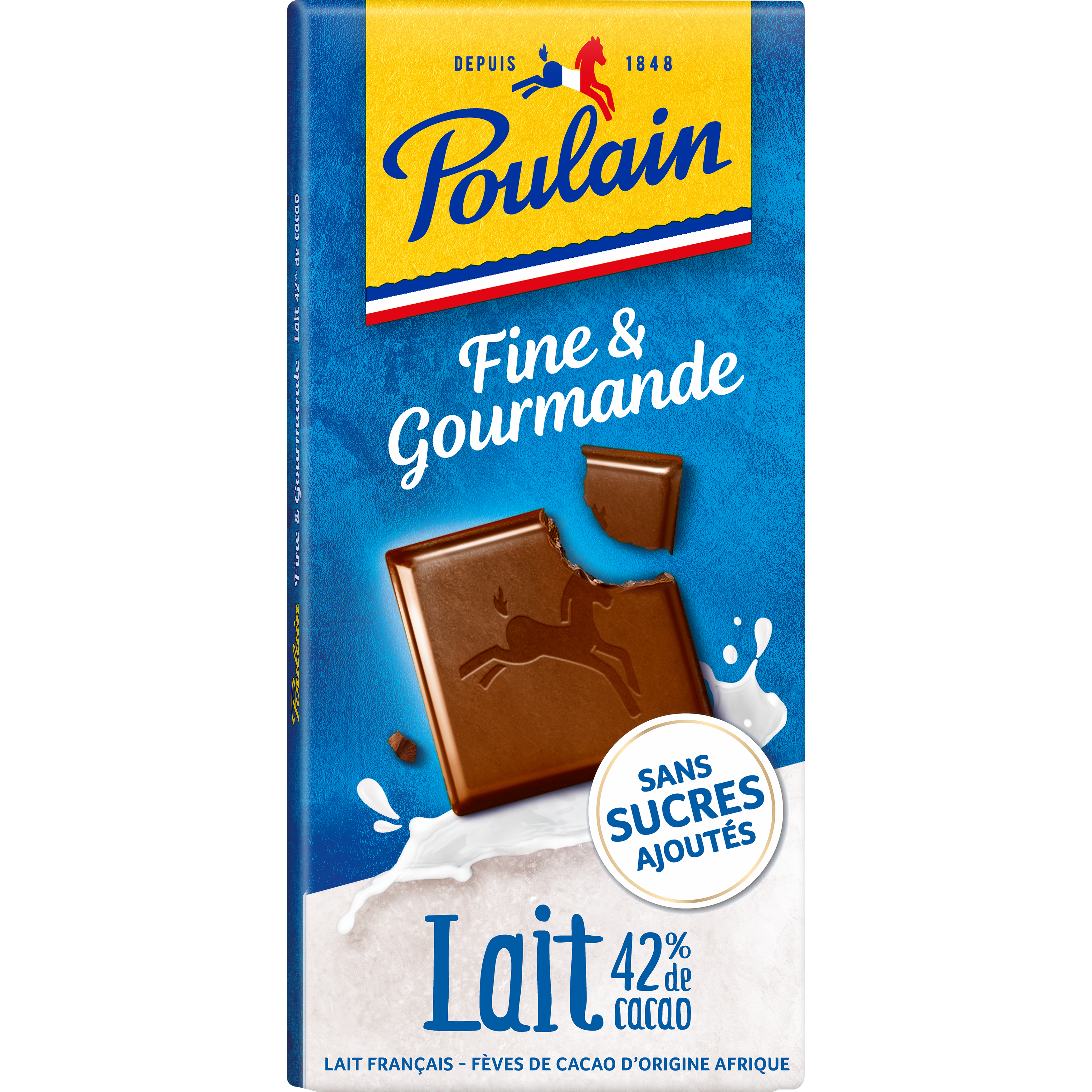 Tablette de chocolat Poulain au Carambar de Poulain